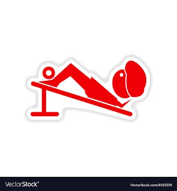 Paper sticker on white background man at gym vector image
