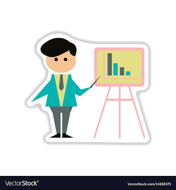 Paper sticker on white background man economic vector image