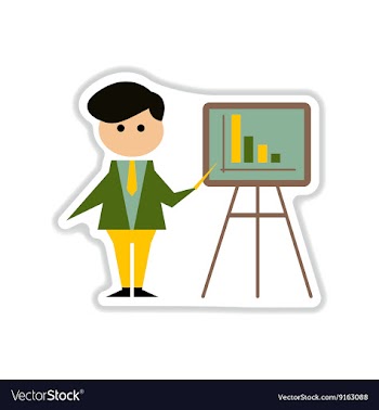 Paper sticker on white background man economic vector image
