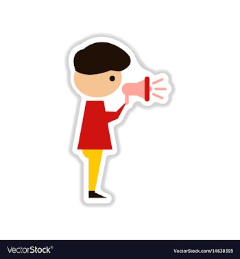 Paper sticker on white background man with vector image
