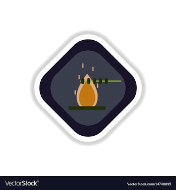 Paper sticker on white background meat roasted on vector image