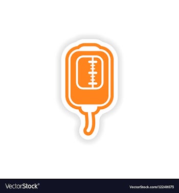 Paper sticker on white background medical dropper vector image