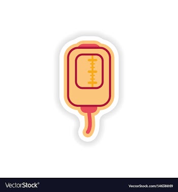 Paper sticker on white background medical dropper vector image