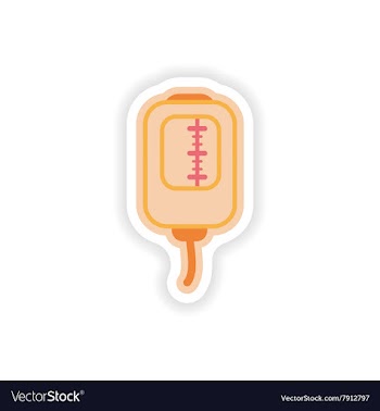 Paper sticker on white background medical dropper vector image