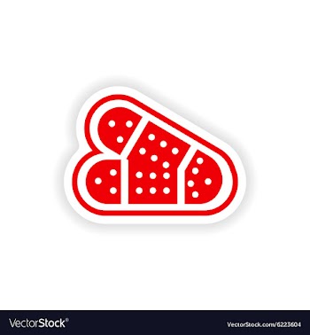Paper sticker on white background medical patch vector image
