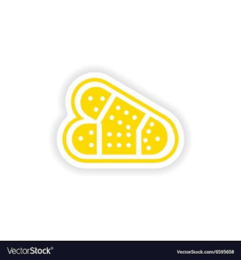 Paper sticker on white background medical patch vector image