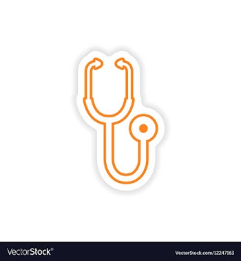 Paper sticker on white background medical vector image
