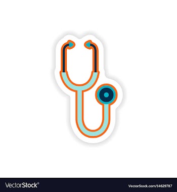 Paper sticker on white background medical vector image