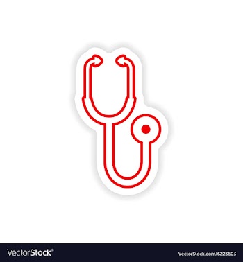 Paper sticker on white background medical vector image