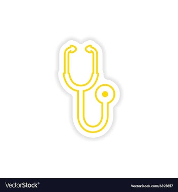 Paper sticker on white background medical vector image