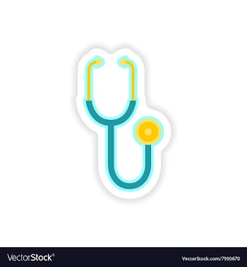 Paper sticker on white background medical vector image