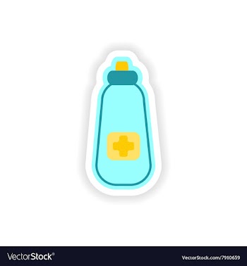 Paper sticker on white background medicament in vector image