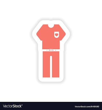 Paper sticker on white background men trousers vector image
