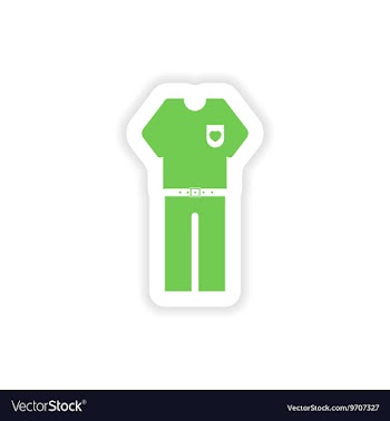 Paper sticker on white background men trousers vector image