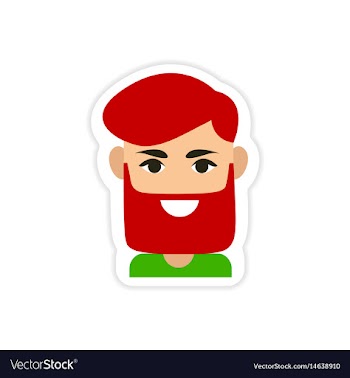 Paper sticker on white background mens haircut vector image