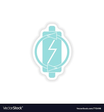 Paper sticker on white background mobile battery vector image