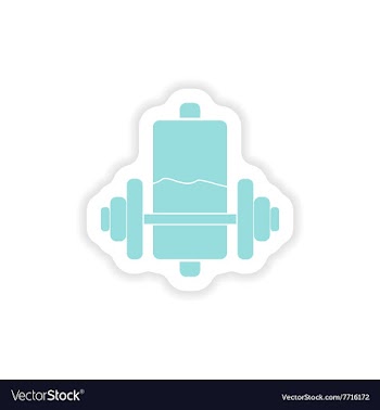 Paper sticker on white background mobile battery vector image
