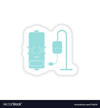 Paper sticker on white background mobile battery vector image