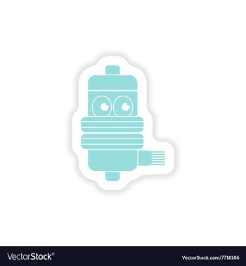 Paper sticker on white background mobile Battery vector image