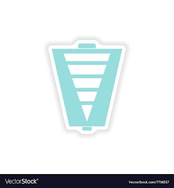 Paper sticker on white background mobile Battery vector image