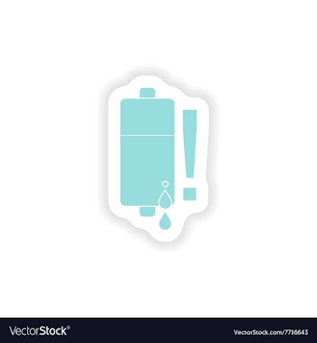 Paper sticker on white background mobile battery vector image