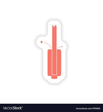 Paper sticker on white background mobile battery vector image