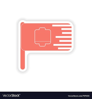 Paper sticker on white background mobile battery vector image