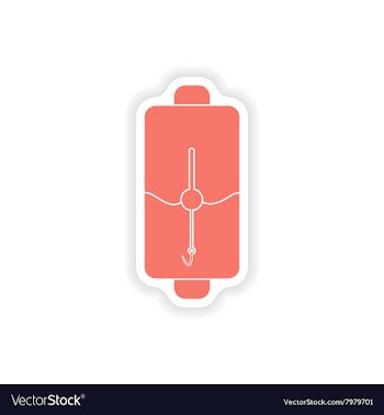 Paper sticker on white background mobile battery vector image