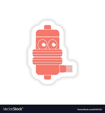 Paper sticker on white background mobile Battery vector image