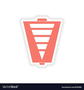 Paper sticker on white background mobile Battery vector image