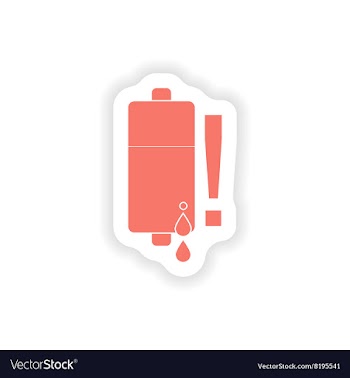 Paper sticker on white background mobile battery vector image