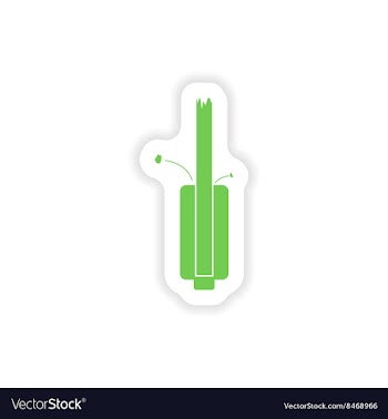 Paper sticker on white background mobile battery vector image