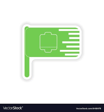 Paper sticker on white background mobile battery vector image