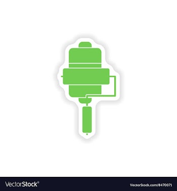 Paper sticker on white background mobile battery vector image