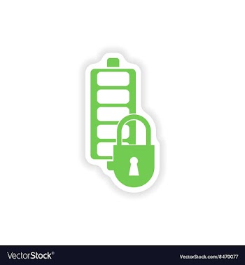 Paper sticker on white background mobile battery vector image