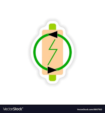 Paper sticker on white background mobile battery vector image
