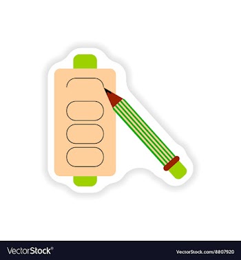 Paper sticker on white background mobile battery vector image