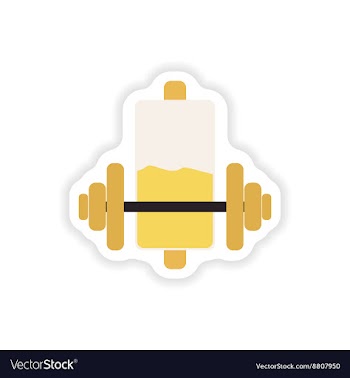 Paper sticker on white background mobile battery vector image