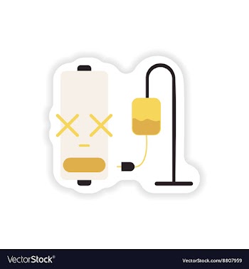 Paper sticker on white background mobile battery vector image