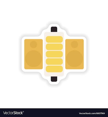 Paper sticker on white background mobile Battery vector image