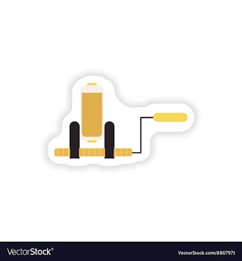 Paper sticker on white background mobile Battery vector image