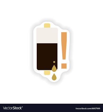 Paper sticker on white background mobile battery vector image
