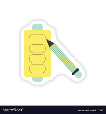 Paper sticker on white background mobile battery vector image