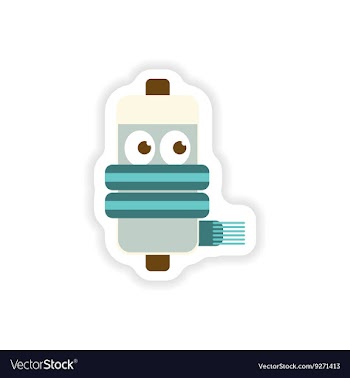 Paper sticker on white background mobile Battery vector image