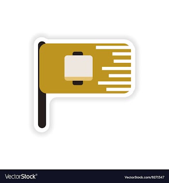 Paper sticker on white background mobile battery vector image