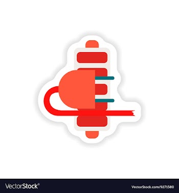 Paper sticker on white background mobile Battery vector image