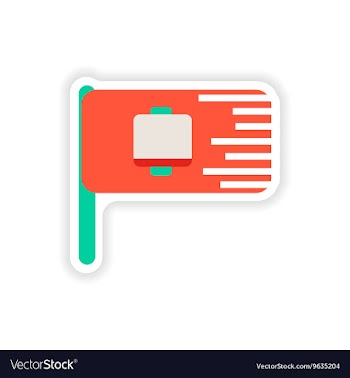 Paper sticker on white background mobile battery vector image