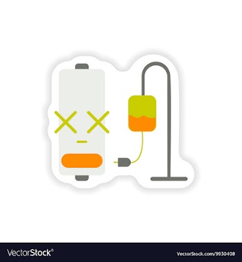 Paper sticker on white background mobile battery vector image