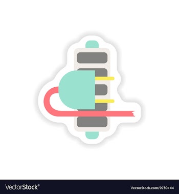 Paper sticker on white background mobile Battery vector image
