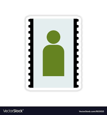 Paper sticker on white background mobile contact vector image